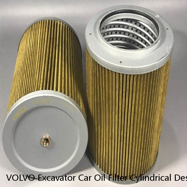 VOLVO Excavator Car Oil Filter Cylindrical Design 83 Mm Outer Diameter High Strength Steel
